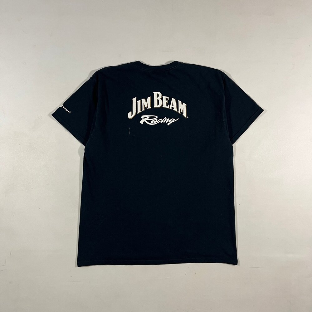 Vintage Jim Beam Black Racing Promo Tee Black Fruit of the Loom XL